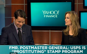 Lauren talks dirty to Aaron while whoring for cash at Yahoo Finance